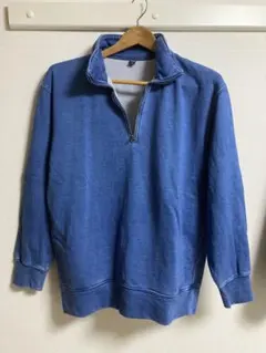 ユニクロ　インディゴスウェットハーフジッププルオーバー　サイズM UNIQLO