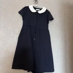 b ネイビー 襟付きワンピース 半袖のサムネイル