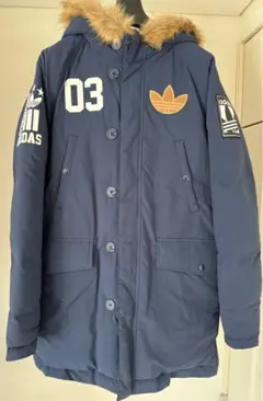 adidas オリジナルス ダウンコート ネイビー 03