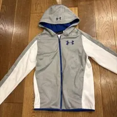 Under Armour フード付きパーカー YXL グレー/ホワイト