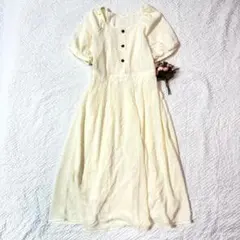 COLZA ハニーズ オフホワイト クリーム色 半袖 ワンピース Lサイズ