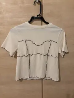 LIAN メローデザイン 半袖Tシャツ ホワイトのサムネイル