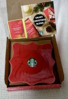 スターバックス ホリデー 2021 クリスマス ミニプレート レッド
