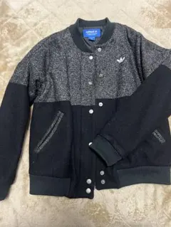 adidas カジュアルジャケット ブラック/グレー