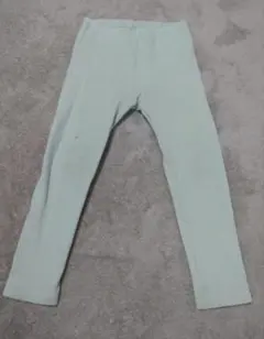 ユニクロ　ミントグリーン リブ編み レギンスパンツ　110cm
