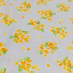 ミモザ 花柄 シーチング生地 生地幅108×150cm ブルーグレイ