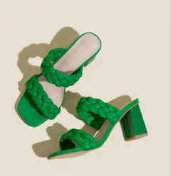 ミュール サンダル グリーン