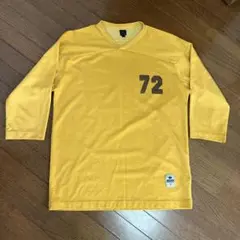 【値下げしました】adidas イエロー 七分袖カットソー 72 サイズ36