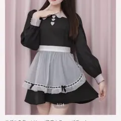 pium melty chocolate フリルエプロンワンピース