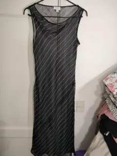 希少90sBCBGMAXAZRIAマックスアズリアメッシュストライプロングドレスのサムネイル