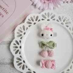 ୨୧ヘアクリップセットJ-9୨୧ベビー&キッズ⑅﻿ハンドメイド⑅﻿