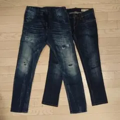2点 まとめ売り ディーゼル 子ども キッズ デニムパンツ スキニー 12Y