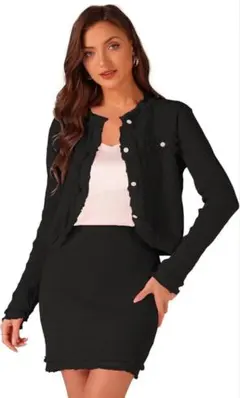 2ピース セットアップ レディース Lサイズ ブラック