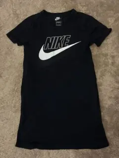 【NIKEナイキ キッズ ワンピースTシャツワンピ S 130 140 ブラック
