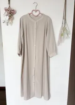 SHOO・LA・RUE シューラルー シャツワンピ　ロング ベージュ M