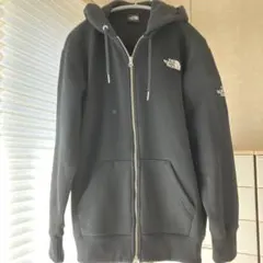 【極美品】ザノースフェイス　スクエア　ロゴ　フルジップ　パーカ