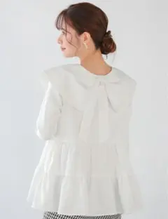 新品未使用】フィットモア 袖カットワークレーストップス - メルカリ