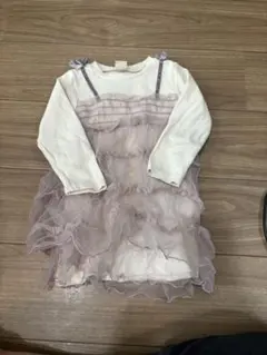 petit main チュールドッキングワンピース