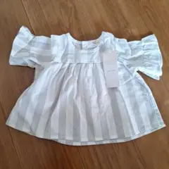 petit main サイズ80 新品 半袖チュニック ストライプ