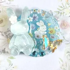 レジン ヘアゴム ハンドメイド デコ うさぎ コスモス 蝶 秋 - メルカリ