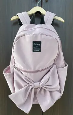 Longing リボン付きピンク、パープルリュック