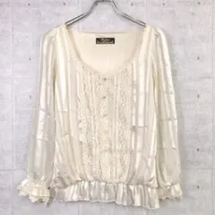 Rojita ガーリー ロリータ 甘ロリ 姫カワ 古着 レースフリル ブラウス