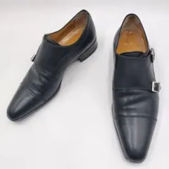 ✨️美品 ✨️Santoni ダブルモンクストラップ 革靴 黒25.0cmのサムネイル