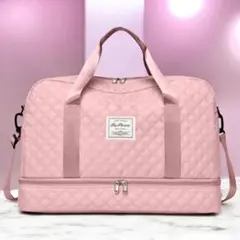 ♥️新品未使用♥️多機能ボストンバッグ♥️キルティング♥️ピンク♥️