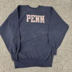 美品 90s XL USA製 PENN 両面 チャンピオン リバースウィーブ 紺