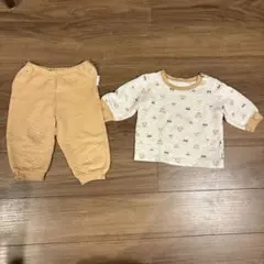 80cm 動物柄ベビーパジャマ上下セット