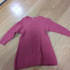 UNIQLO 120サイズ ピンク ニットワンピース