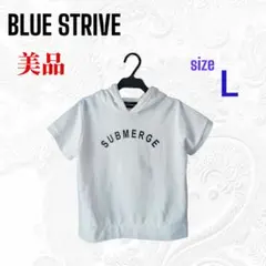BLUESTRIVE フード付き半袖Tシャツ Lサイズ　クロップド丈　ショート丈