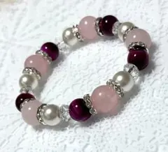 1大玉ローズクオーツ　ローズレッドタイガーアイ　パワーストーン