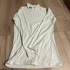 UNDER ARMOUR ホワイト XLハイネック長袖カットソー