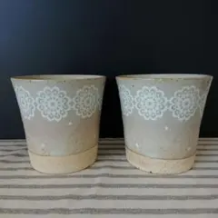 フリーカップ 湯のみ 湯呑み マグカップ コップ 花柄 レース柄