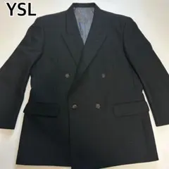 イヴサンローラン　テーラードジャケット　ブレザー　ダブル　チェック