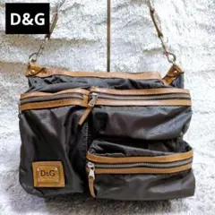 ❤良品❤希少Y2K!! D&Gドルチェ＆ガッバーナ ショルダーバッグ ナイロン茶のサムネイル