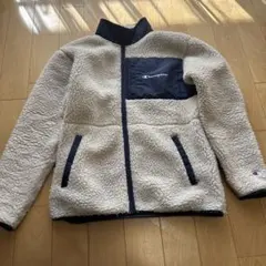 Champion フリースジャケット Lサイズ ホワイト・ネイビー