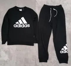 adidas 黒 トレーナー スウェットパンツ 150