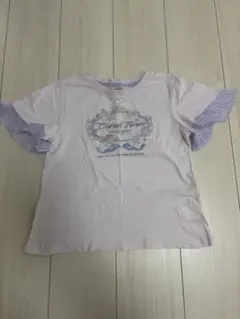 mezzo piano Tシャツ 薄紫色 フリル付き
