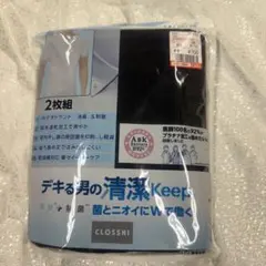 新品　CLOSSHI メンズVネック半袖インナー2枚組L