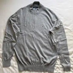 TOMMY HILFIGER ハーフジップ スウェット グレー