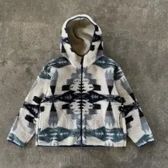 ペンドルトン ニコアンド 別注 ボアフードジャケット ダブルジップ ネイティブ柄