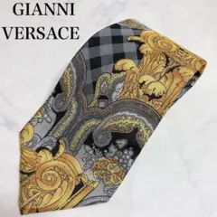 【極美品】ジャンニヴェルサーチ ネクタイ バロック柄 ペイズリー シルク100%