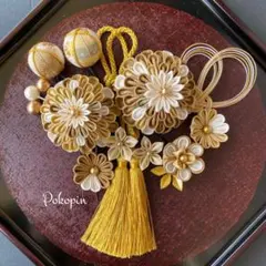 正絹つまみ細工髪飾り 成人式結婚式卒業式七五三