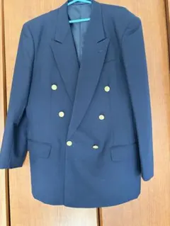 ネイビー ダブルブレスト テーラードジャケット