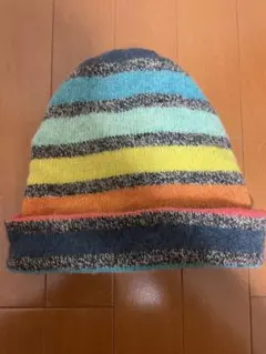 マルチカラー ボーダー ニット帽 ビーニー