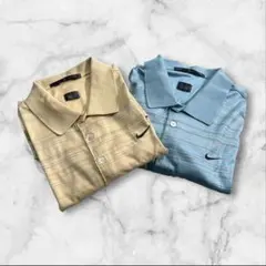 ナイキ ポロシャツ 2点セット ベージュ 水色