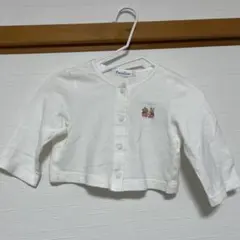 familiar 綿100%ホワイトカーディガン 70cm ボレロ