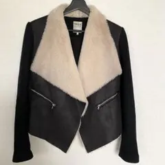 【最終値下げ】ZARA ムートンコート 黒　ライダースジャケット